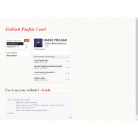  GitHub Profile Card